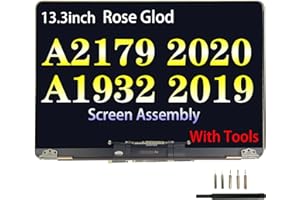 Areiliya Screen Replacement for MacBook Air 13.3" A2179 2020 Year A1932 2019 Year Retina Full LCD Display Assembly 2560x1600 EMC 3302 EMC 3184 (Rose Gold)