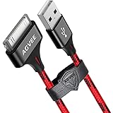 AGVEE [3 Pack 10ft] 30 Pin Heavy Duty Charger Cable, Durable Braided Fast Charging Data Long Cord with Leather Organizers, Sl