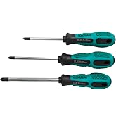 JIS Screwdriver Set (3Pcs #1#2#3) &ndash; Magnetic Tips, S2 Alloy Steel, Meets JIS B4633 Standard, Designed for Japanese Motorcycles, Vehicle,Bicycles &amp; Industrial Equipmen