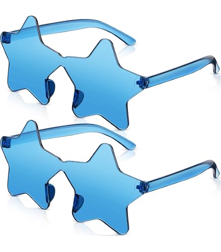 48 Pcs Rimless Star Sunglasses Party Favors Fun Shaped Glasses Unisex Amazon.com: BOUBONI 8 Pack Star Shape Sunglasses Bulk  main image 4