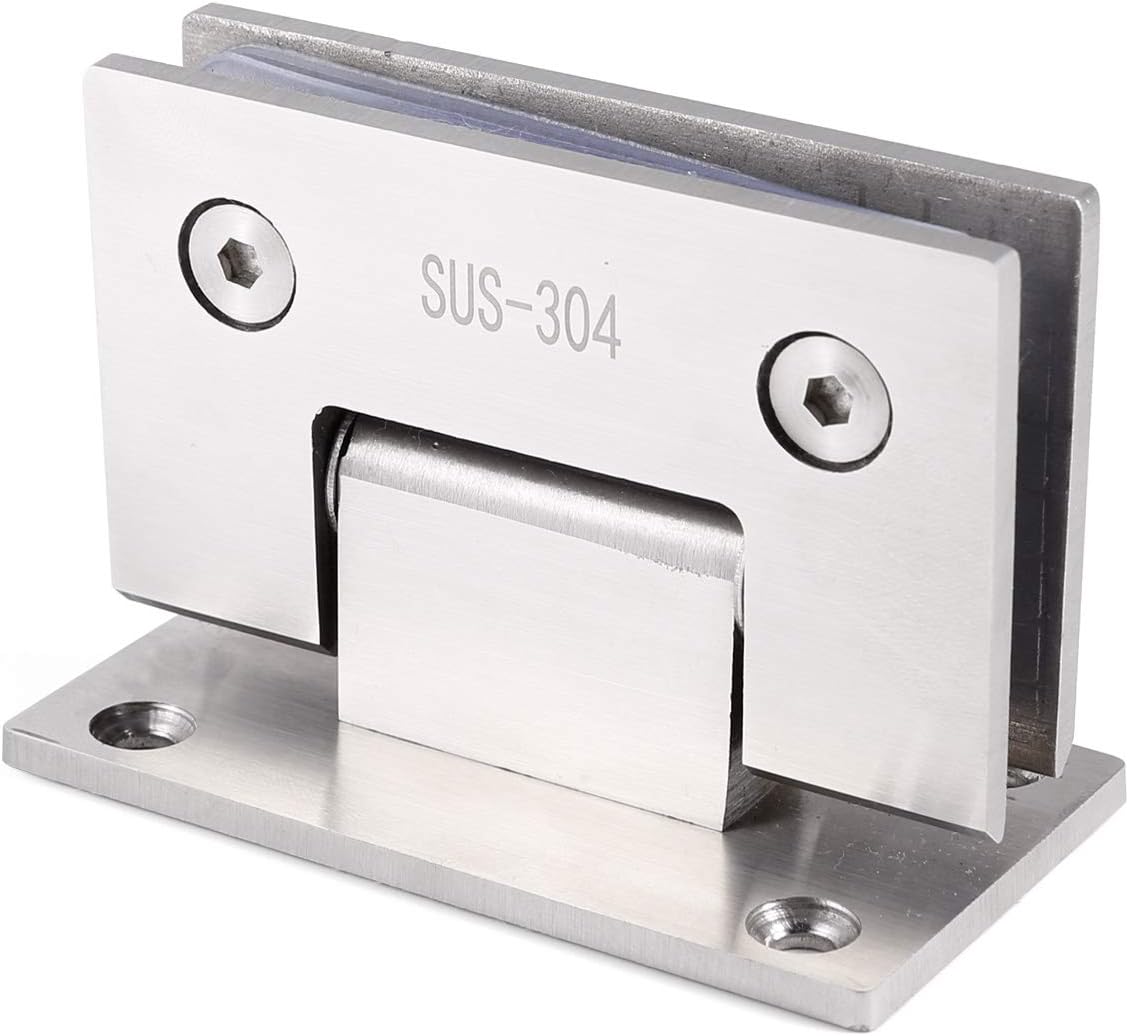 WallMount Stainless Steel Shower Door Clamp Glass Hinge Clamps Clip