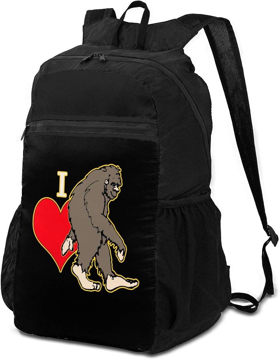 I Love Bigfoot Unisex Travel Backpack Bookbag Lightweight Laptop