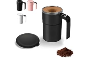 Automatic Self Stirring Coffee Mug,380ml-Electric Mixing Cup with Magnetic Stirrer, Rechargeable Mixer Cup with Temperature D