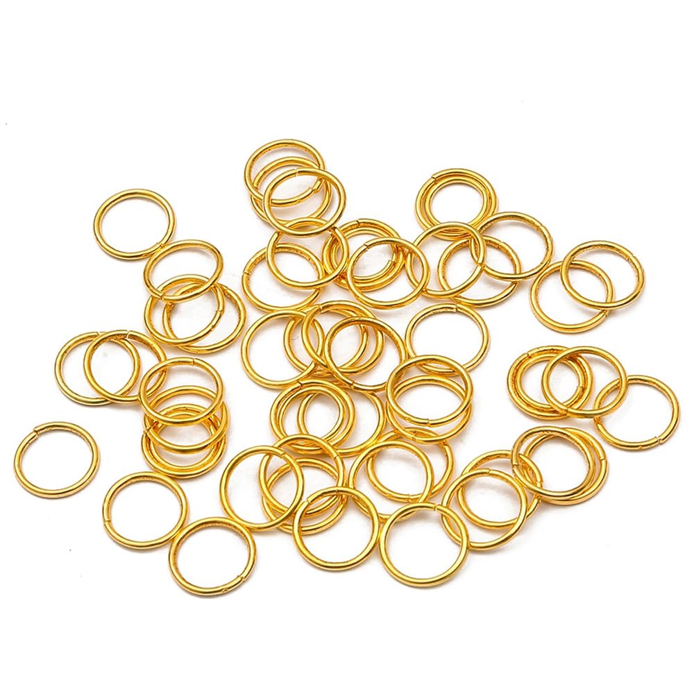 6mm Open Jump Rings, Metal Jewellery Making Findings Connector Rings, Gold