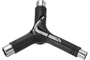 PATIKIL All-in-One Skate Tool, Multi-Function Portable Skateboard Tool Y Tool Wrench with L-Type Cross Head Screwdriver for R
