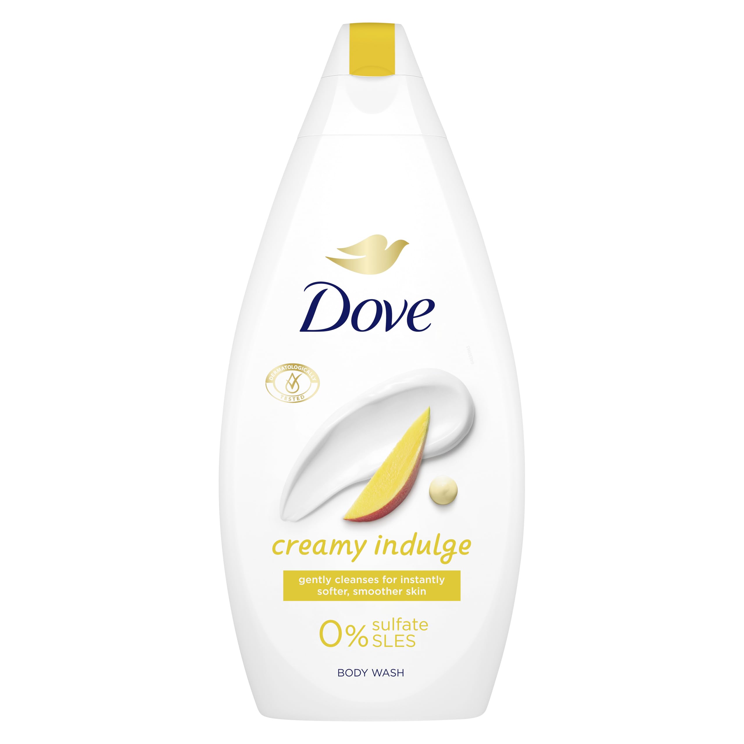 Dove Creamy Indulge Body Wash Body Cleanser shower gel with mango nectar & tropical, floral notes for softer, smoother skin after one shower 6x 450 ml