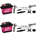 HOOYIJ 2Pack 40KG Digital RC Servo Waterproof DS3240MG High Torque Full Metal Gear Steering Servo Motor for 1/8 1/10 Scale RC Crawler Car Buggy Control Angle 270° 500us-2500us