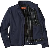 CornerStone Unisex Washed Duck Cloth Flannel-Lined Work Jacket | Insulated Zip Up Outwear for Men & Women with 3 Pockets