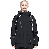 HIGH EXPERIENCE Ski Jacket Snowboard Coat Snow Winter Waterproof Insulated Windproof Baggy Warm Hooded Jacket for Men Women