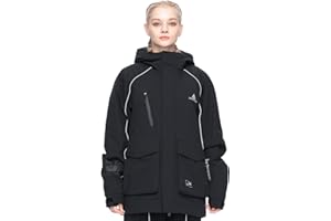 HIGH EXPERIENCE Ski Jacket Snowboard Coat Snow Winter Waterproof Insulated Windproof Baggy Warm Hooded Jacket for Men Women