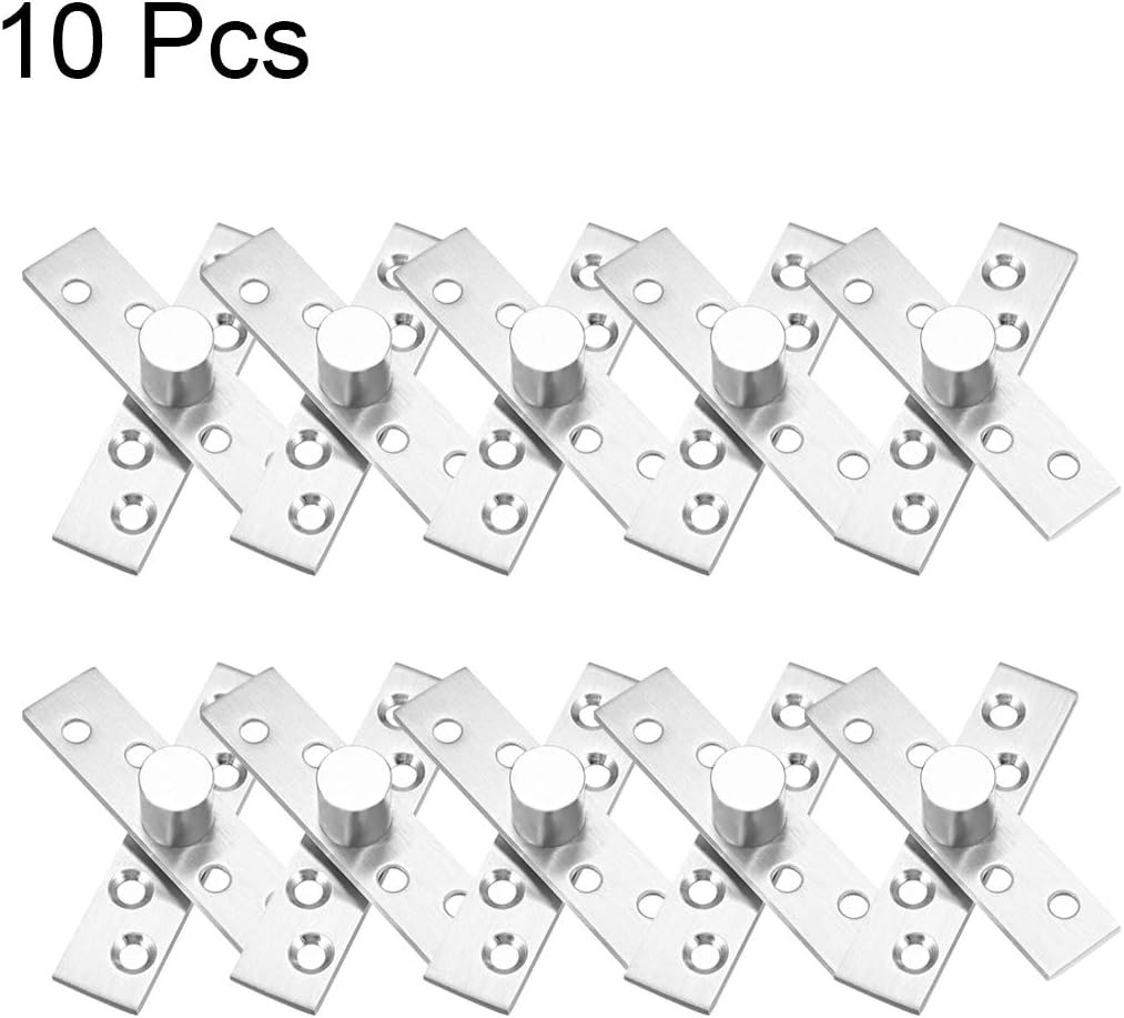sourcing map 10 Sets Stainless Steel 360 Degree Door Pivot Hinge 75 x 17mm, 75mm x 17mm,10 pcs - Image 4