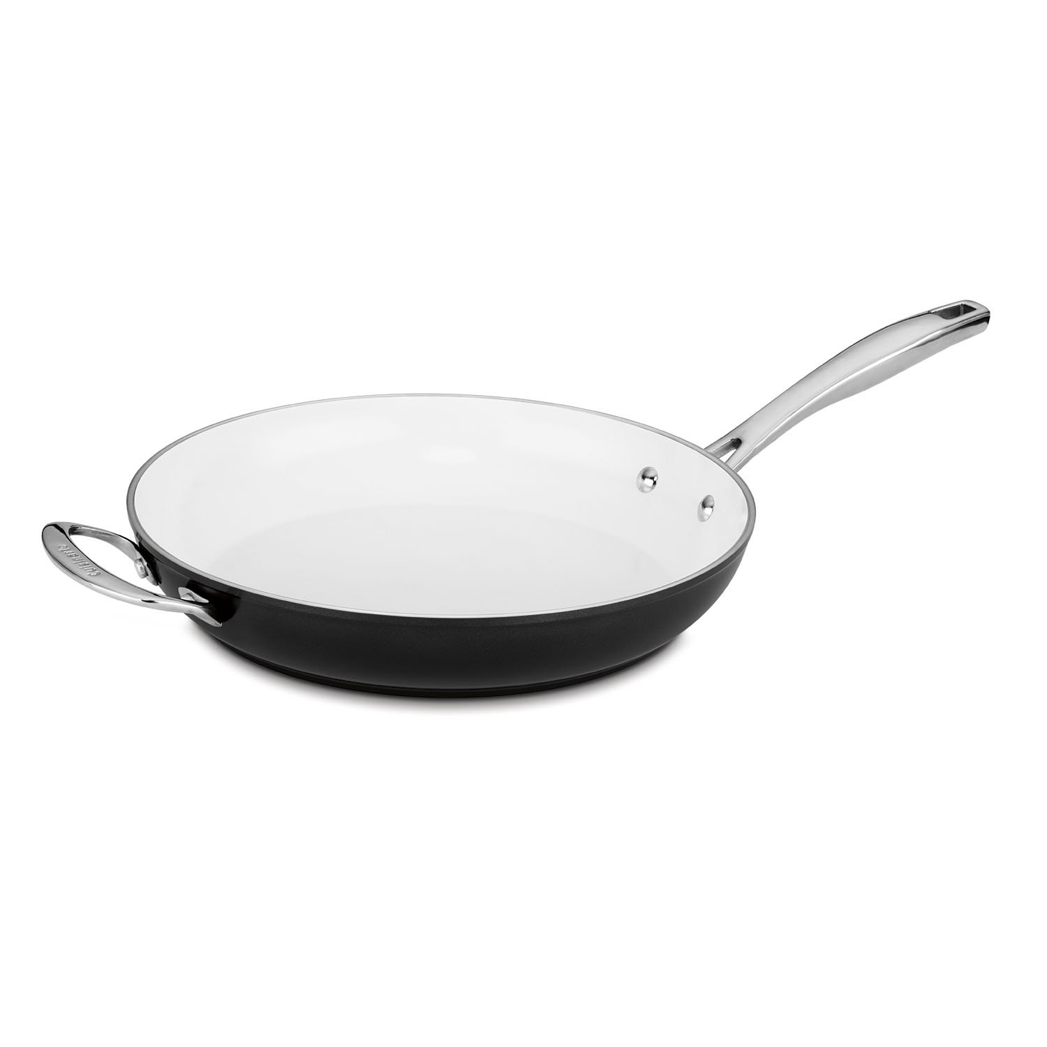 Cuisinart 59I22-30HBK Open Skillet with Helper Handle, 12", Black