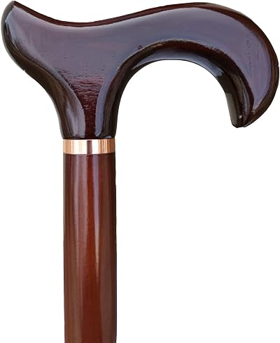 Essential Products Gents Wooden Derby Cane with Collar 94cm Dark Brown