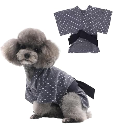 Creation Core Brokat-Pet-Kimono Für Hunde/Katzen – Japanischer Stil, Mit Blumen-Schleife, Pink, Größe S
