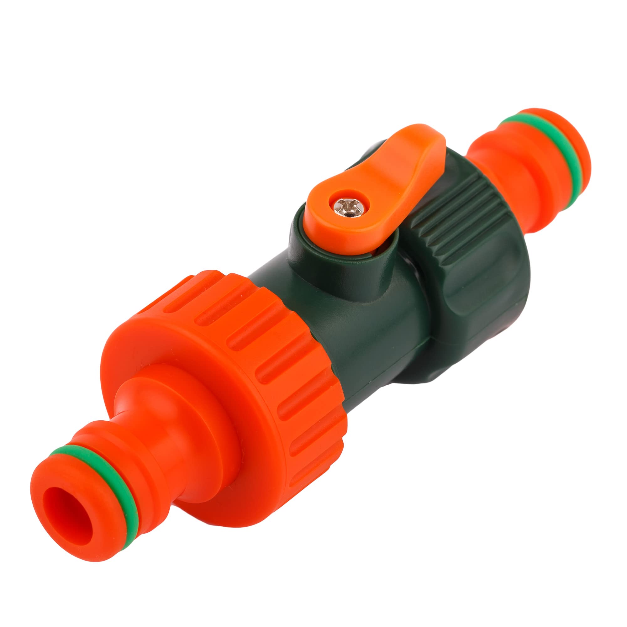 Mivos Hose Coupling for Connecting 2 Hoses with Mounted Quick Couplings - Garden Hoses Connector with Regulating Valve - Hose Connection Plug