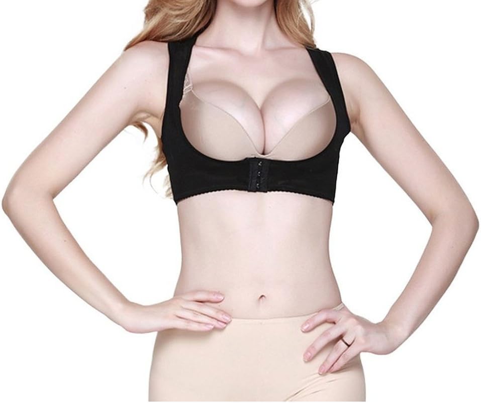 TININNA Adjustable X Pattern Chest Breast Support Belt Band Posture Corrector Brace Body