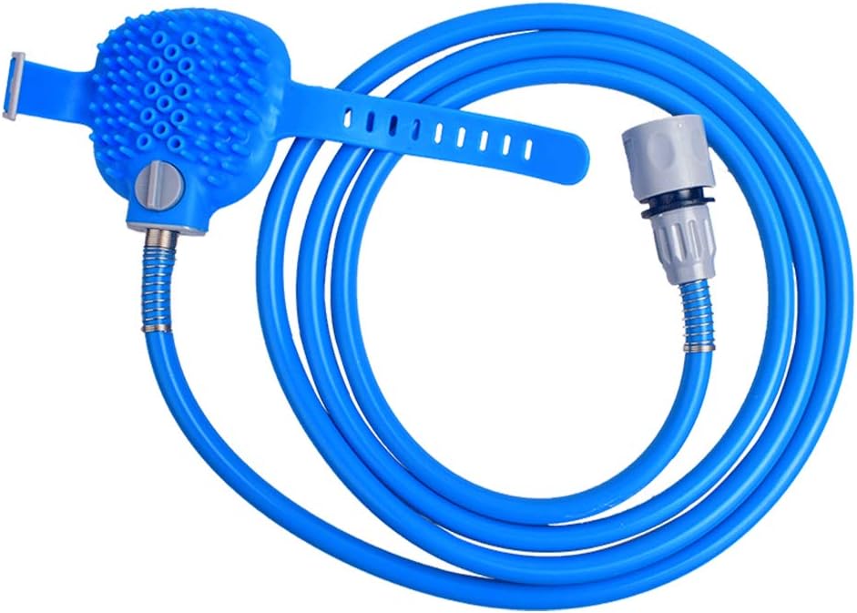 EDUPLINK Pet Bathing Dog Shower Sprayer & Scrubber in-One Dog Shower Wand with Hose Dog Sink Sprayer Dog Cat Horse Grooming Massage Shower Bath Tub & Outdoor Garden Hose