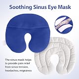NEWGO Face Heating Mask for Sinus For Dry Eyes Hot Cold Therapy Blue view 2