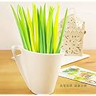 Yansanido Pack of 12 Forest Yellow Green Grass-blade Ballpoint Black 0.38mm Cartoon Fresh Star Diamond Color Gel Pen (12black)