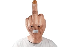 NECHARI Halloween Creepy Fingers Mask Novelty Middle Finger Party Full Head Cosplay Costume Latex Headgear