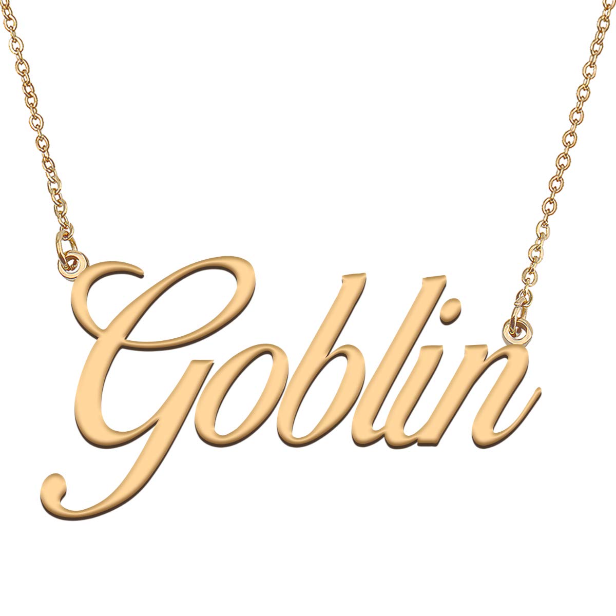 HUAN XUN Customized Custom Simple Any Name Necklace