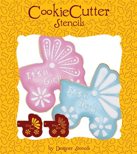 Baby Carriage Cookie Stencil Set (no Cutter) by Designer Stencils