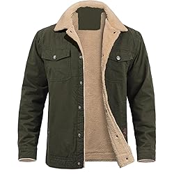 MANSDOUR Men's Winter Jacket Warm Sherpa Lined