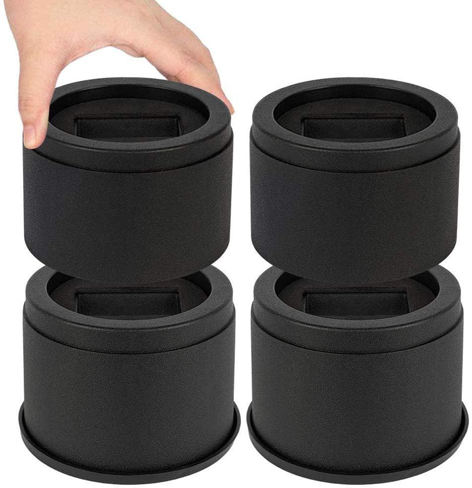 Amazon Com Meetwarm 3 Inch Round Bed Risers For Castor Wheels Heavy Duty Stackable Furniture Riser Lifter For Dorm Couch Sofa Table Set Of 4 Home Kitchen