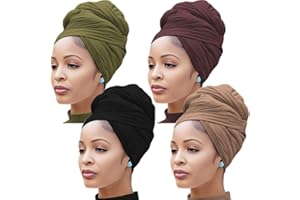 Nonbongoy Head Wraps for Black Women Stretch Turban Headwraps Scarf Hair Wraps Head Scarf for Locs Braids