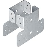 4 Pcs 4x4 T Shaped Post to Beam Connector, Pergola Cap Bracket for Wood | 16 Gauge