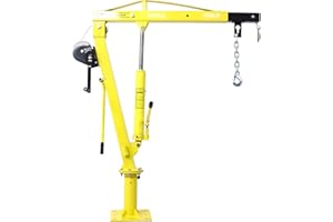 CHOOSILAY 2000Lbs Hydraulic Pickup Truck Crane with Hand Winch, 39.5” to 54” Working Boom Range, Portable Pickup Truck Trailer Bed Crane, Hydraulic PWC Dock Jib Engine Hoist Crane