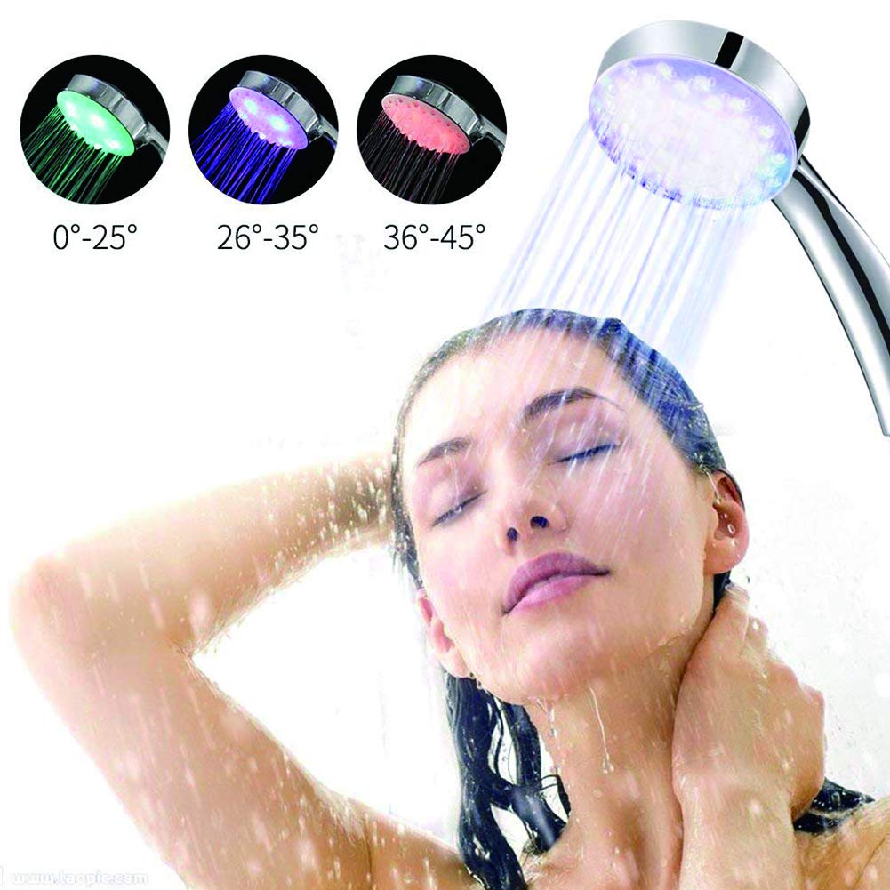 Beyomay LED Color Shower Head Lonic Filter Handheld Color Changing
