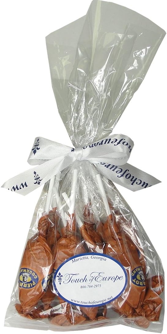 Milk Caramel Flat Lollipops From France, 12 Pack