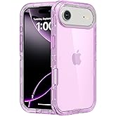 Follaroma for iPhone 17 Air Case, Heavy Duty Shockproof Protection Phone Cases, Anti-Drop, Dual Layer Transparent Protective Cover Compatible with iPhone 17 Air, 6.5 inch, Crystal Purple