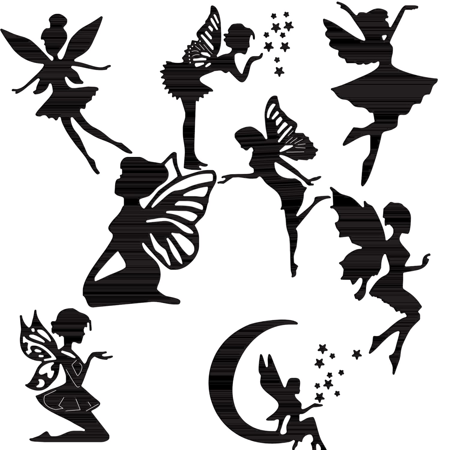 OTCRAFT 8PCS Beautiful Angel Wings Girl Metal Cutting Die Template for Scrapbook DIY Craft Photo Album Card and Invitation Card Paper Card Decoration Embossing