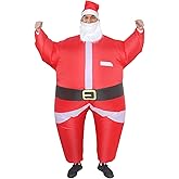 chenggong Inflatable Christmas Costume Funny Santa Blow Up Suit Adult
