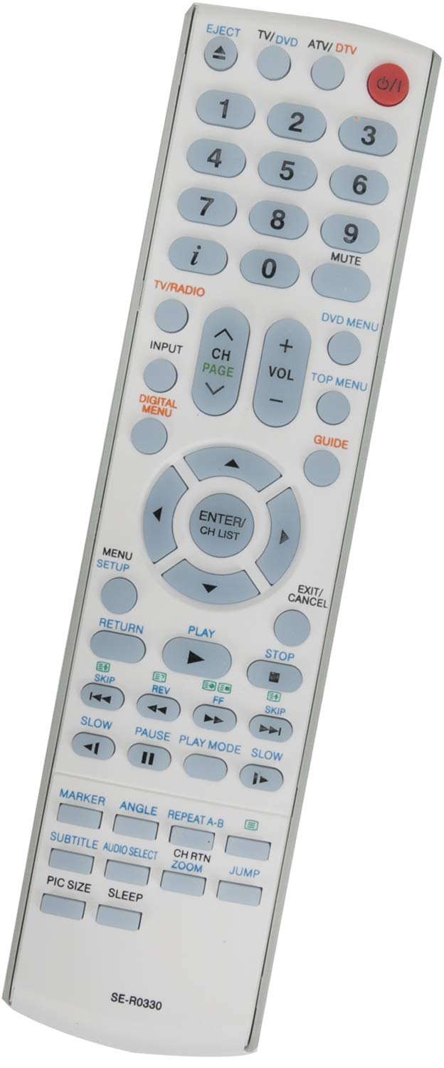 ALLIMITY SE-R0330 AE016648 Remote Control Replace for Toshiba DVD LCD Colour TV 19DV665DG 19DV667DG 19DV714B 19DV734G 22DV667DG 22DV714B 19DV555DG 19DV556DB 19DV667DB 22DV616DG 22DV667DB