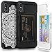 iPhone X Case, TORU [iPhone X Slim Hard Wallet Case Pattern Mandala] Hidden Credit Card Holder ID Slot Card Case with Mirror for Apple iPhone X / iPhone 10 (2017) - Dreamcatcher