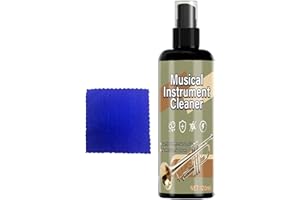 Instrument Cleaner - Flute Saxophone Care Liquid for Musicians | 120ML Spray with Soft Towel, Brass Copper Metal Maintenance 