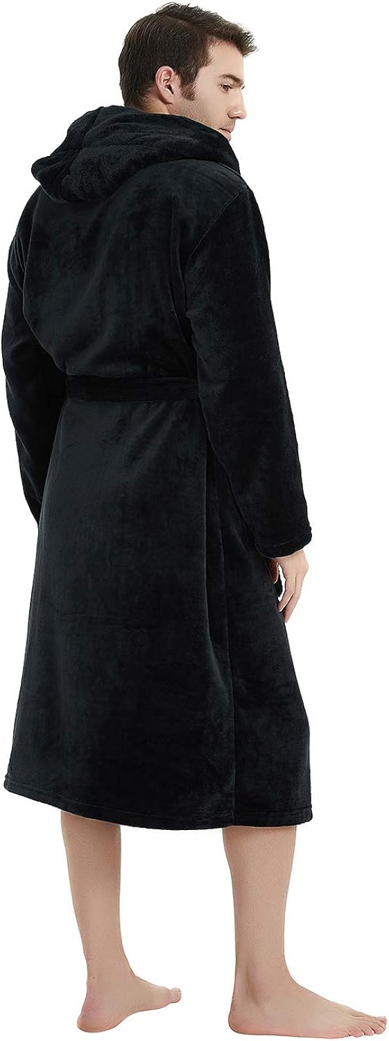 U2SKIIN Mens Fleece Robe Plush Collar Shawl Bathrobe at  Men’s Clothing store