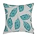 Euphoria CaliTime Cushion Cover Throw Pillow Shell Peacock Feathers 18 X 18 Inches Teal