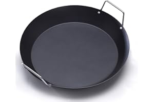 IMUSA USA Paella Pan with Metal Handle, 15-Inch, Black