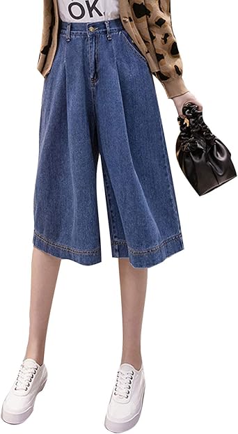 blue jean culottes
