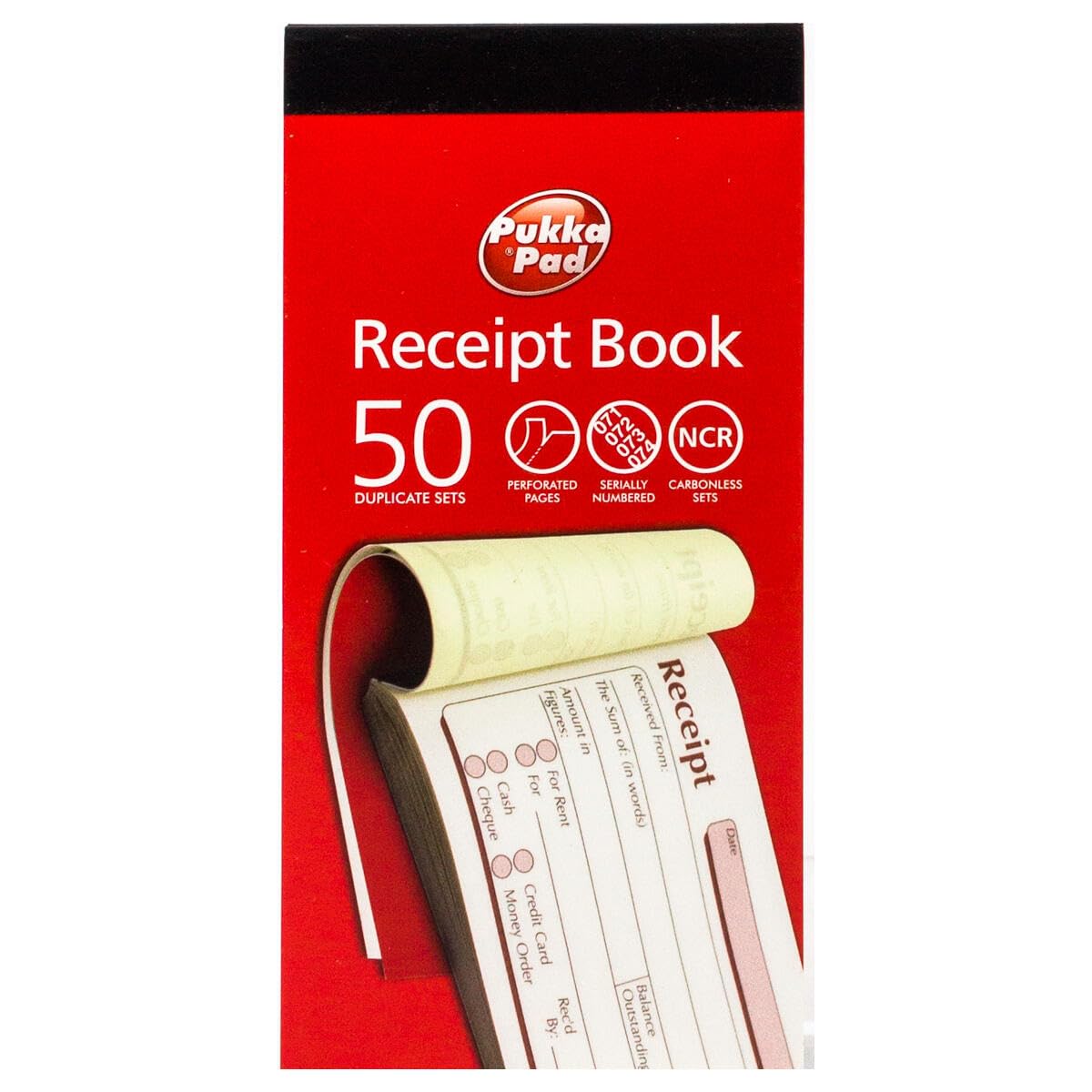 Pukka Pad, NCR Duplicate Receipt Book 69 x 140mm DCU2520 Single Book. For money or rent