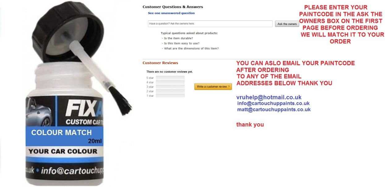 fixachip KIA CAR STONE CHIP TOUCH UP PAINT WITH APPLICATOR BRUSH KIA