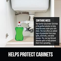 Gorilla Grip LeakGuard Non-Adhesive Under Sink Mat