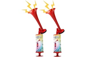 OUFFUN Handheld Air Horn, Super Loud Noisemakers Bear Horn Self Defense Reusable Air Pump Horns Sports and Marine Signal Safety Alarm Horn for Boating, Sports Events, Graduation, Birthday Parties - 2PCS