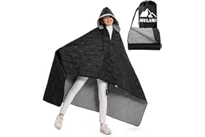 JOYLAMA Outdoor Camping Blanket, Fleece Waterproof Stadium Blanket with Portable Bag, Lightweight for Cold Weather, Sports, Pet, Beach, Picnic, Stadium, Travel, Car, 79 * 54inch