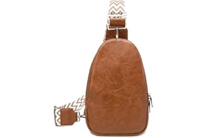 WSRYDJDL Women Chest Bag Sling Bag Small Crossbody PU Leather Satchel Daypack Shoulder backpack for traveling hiking Cycling