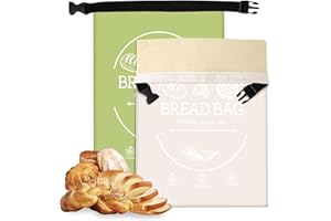 2 Pack XL Reusable Beeswax Bread Bags for Homemade Bread, Sourdough Bread Baking Supplies, Sourdough Bread Bags for Bread Sto